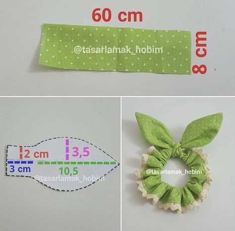 Sewing Headbands, Embroidered Hair Bows, Crochet Scrunchies, Projek Menjahit, Diy Hair Scrunchies, Crochet Bow, Diy Hair Accessories Ribbon, Scrunchies Diy, Sewing To Sell