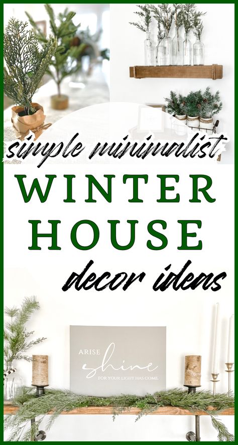 Looking for minimalist winter decor ideas for the home? After Christmas decor in a minimalist style can still be cozy! Check out these easy ideas for a cozy winter aesthetic that is calming and serene! If you love farmhouse winter decor to incorporate after Christmas. you'll love decorating for winter in these gorgeous styles for the living, room kitchen, bedroom, and more without feeling overwhelmed!