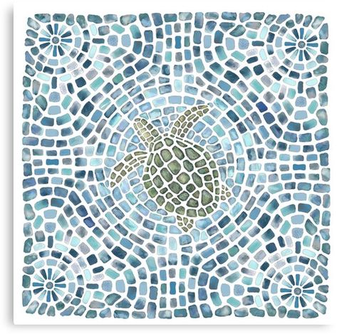 Millions of unique designs by independent artists. Find your thing. Sea Turtle Mosaic, Turtle Mosaic, Mosaic Canvas, Hawaii Wall Art, Mosaic Stepping Stones, Mosaic Art Projects, Mosaic Tile Art, Pebble Mosaic, Sea Design