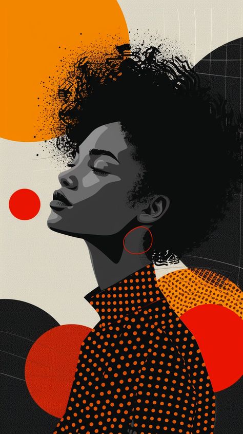 🎨✨Charming Illustrations with Midjourney Prompts: Go to the Link in my Bio🔗👈 Black Art Illustration, Drawings Of Black Women, Black Illustrators, Aesthetic Prompts, Afro Hair Drawing, African Illustration, Looking Up At The Sky, African Portraits Art, Rasta Art