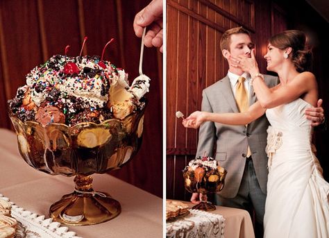 Alternative Wedding Cake Ideas, Ice Cream Wedding, Cake Alternatives, Alternative Wedding Cakes, Cream Wedding Cakes, Ice Cream Month, Blush Wedding Cakes, Ice Cream Sunday, National Ice Cream Month