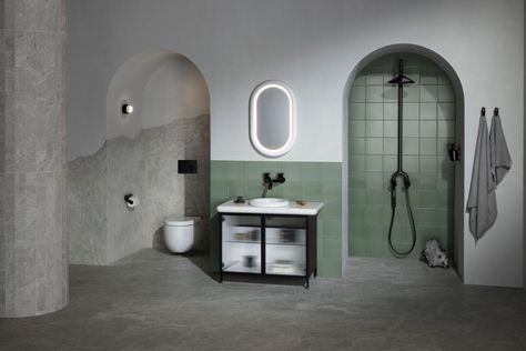 Favourite furniture finds from Milan Design Week 2022 Vitra Bathrooms, Colorful Terrazzo, Vitra Design, Roll Top Bath, Concrete Basin, Shower Fixtures, Big Bathrooms, Bathroom Collections, Stylish Bathroom