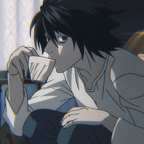 L Icon, L Wallpaper, Note Tattoo, L Lawliet, Gender Envy, Dark Anime, Me Me Me Anime, Aesthetic Anime, Anime Character