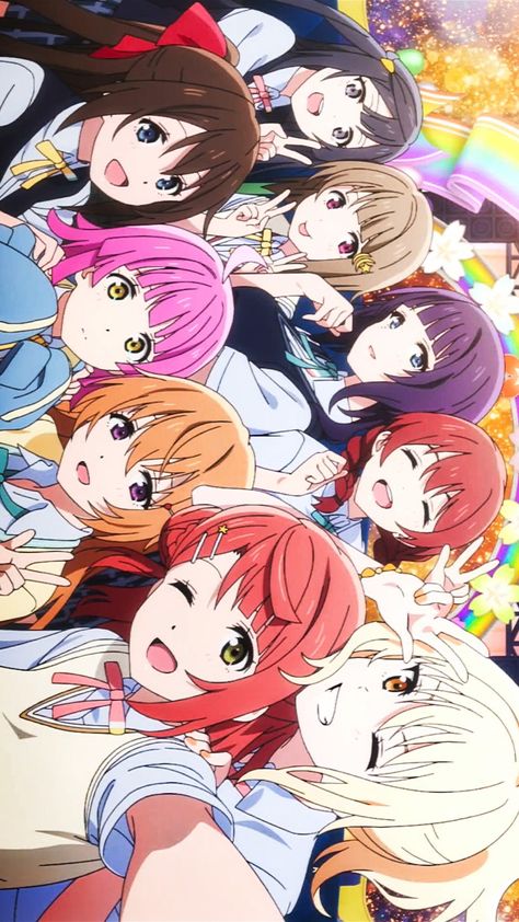 Anime Idol Group, Nijigasaki School Idol, Love Live Icons, Love Live Wallpaper, Anime Group Of Friends, Love Live Anime, Love Live Nijigasaki, Art Competition Ideas, Best Friends Cartoon