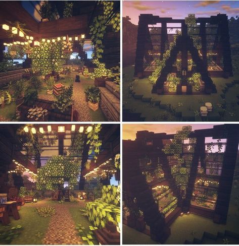 Overgrown Greenhouse, Minecraft Greenhouse, Minecraft Garden, 1000 Lifehacks, Rumah Minecraft Sederhana, Minecraft Mansion, Core Outfits, Minecraft House Plans, Minecraft Farm