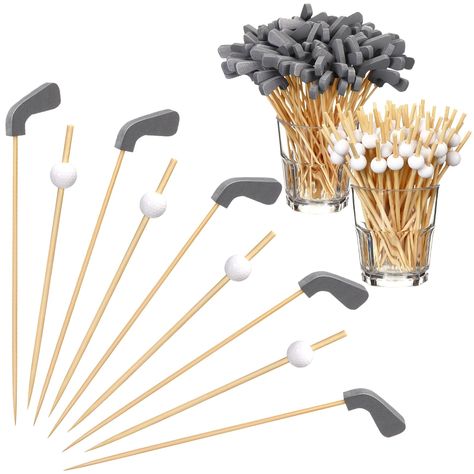 PRICES MAY VARY. Massive Pack for Diverse Occasions: our kit includes enough 200 golf cocktail picks decorations; Delightfully eye catching, these are bound to be a charm at your next party, celebration, family gathering, or many golf themed events, they're ideal for personal use or for restaurants and catering businesses, the generous quantity ensures that you're covered for numerous occasions, and you always have a spare when you need it Designed for Convenience: with our golf liquor sticks, f Golf Wedding Shower Ideas, Golf Party Backdrop, Golf Theme Retirement Party Ideas, 40th Birthday Golf Theme, Golf 40th Birthday Party, Golf Charcuterie Board, Golf Retirement Party Ideas, Golf Themed Birthday Party For Men, Golf Themed First Birthday Party