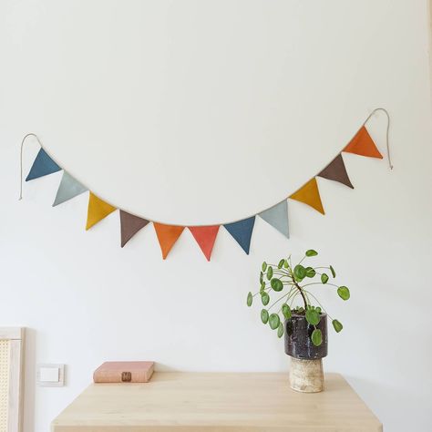 Colorful Bunting Banner - Etsy Australia Knitted Bunting, Felt Bunting, Name Bunting, Nursery Bunting, Flag Garland, Baby Room Neutral, Felt Beads, Nursery Room Inspiration, Personalized Banners