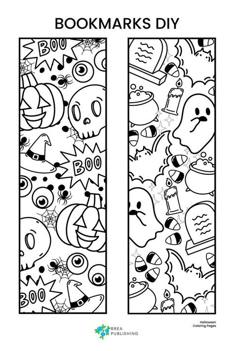 Halloween Crafts For Grades 3-5, Halloween Diy Bookmarks, Coloring Bookmarks Free Printable Fall, Color Bookmarks Printable Free, Free Halloween Bookmark Printables, Free Coloring Bookmarks Printable, Printable Halloween Activity Sheets, Bookmarks Coloring Free Printable, Coloring Page Bookmarks