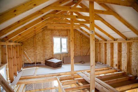 How To Finish An Attic, Insulation Ideas, Loft Insulation, Finished Attic, Roof Insulation, Small Attic, Attic Insulation, Loft Ladder, Home Insulation