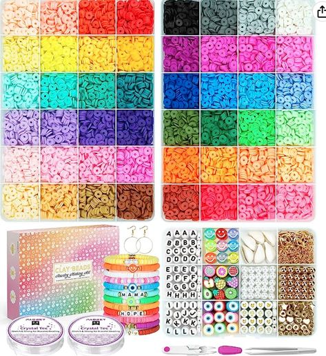 Friendship Bracelet Kit, Image Nails, Preppy Bracelets, Dream Bracelet, Preppy Jewelry, Clay Bracelet, Bead Charms Diy, Bracelet Kits, Jewelry Making Kit