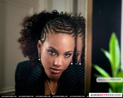 Practice Hairstyles, Keys Braids, Alicia Key, Puff Hairstyles, Afro Puff Hairstyles, Alicia Keys Braids, Corn Row, Hair Doo, Inspo Hair