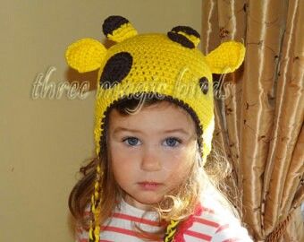 Giraffe hat Boys Crochet Hat, Giraffe Hat, Crochet Hats For Boys, Crochet Animal Hats, Girls Crochet Hats, Crochet Giraffe, Giraffe Crochet, Crochet Kids Hats, Crochet With Cotton Yarn