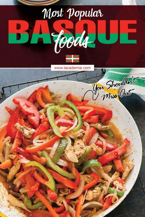 Basque Foods Basque Soup Woolgrowers, Basque Recipes Dinners, Basque Dinner Recipes, Basque Chorizo Recipes, Basque Food Recipes, Basque Soup Recipe, Basque Salad, Basque Soup, Chicken Basque