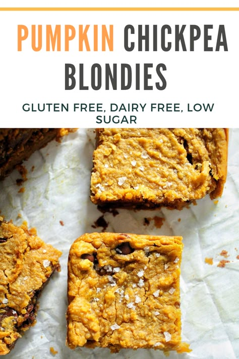 Pumpkin Chickpea, Chickpea Blondies, Gluten Free Pumpkin Recipes, Bread Pudding With Apples, Dairy Free Pumpkin, Vegan Pumpkin Recipes, Pumpkin Recipes Healthy, Savory Pumpkin Recipes, Pumpkin Treat