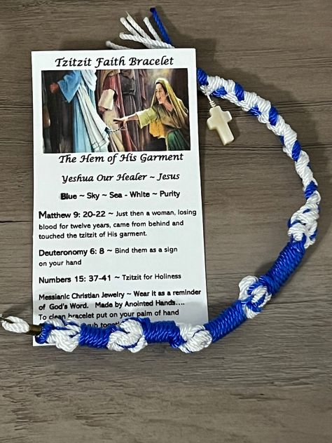 Tzitzit Bracelet Faith Christian Messianic Jewish Jewelry - Etsy How To Make Tzitzit Bracelet, Tzitzit Bracelet, Jewish Tallit, Biblical Feasts, Joel 2, Messianic Jewish, Faith Bracelet, Church Gifts, Christian Crafts