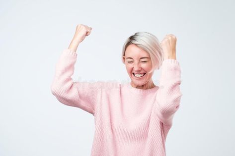 Woman Happy, Female Model, White Background, Stock Images, Turtle Neck, Stock Photos, Celebrities