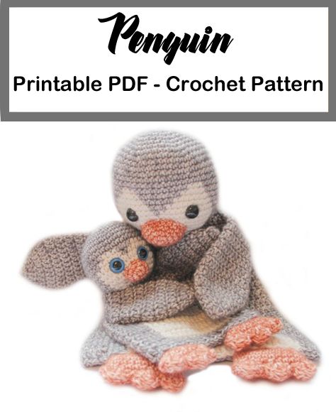 Penguin Lovey Crochet Pattern Free, Crochet Baby Snuggler Free Pattern, Crochet Penguin Pattern Free, Crochet Cuddler, Penguin Crochet Pattern, Baby Snuggles, Penguin Crochet, Amigurumi Tips, Toddler Crochet