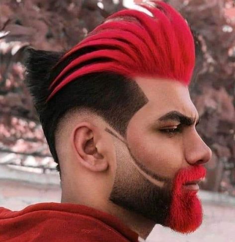 Hair Fails, Men Hair Color, Haircut Designs, Men Haircut Styles, Corte De Cabelo Masculino, Creative Hairstyles, Grunge Hair, Crazy Hair, Beard Styles