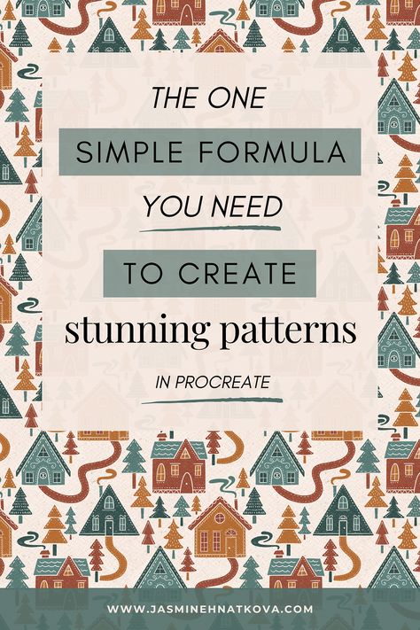 The One Simple Formula You Need To Create Stunning Patterns in Procreate Pattern In Procreate, Procreate App Tutorial, Repeating Pattern Design, Pattern Layout, Procreate Ideas, Procreate Ipad Tutorials, Procreate Tutorials, Ipad Tutorials, Procreate Ipad Art