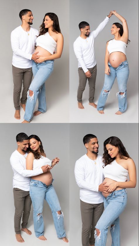 Indoor Maternity Photos, Couple Maternity Poses, Studio Maternity Shoot, Maternity Picture Outfits, Maternity Studio Photoshoot, Studio Maternity Photos, Maternity Photography Poses Couple, Maternity Photo Outfits, Maternity Photography Studio