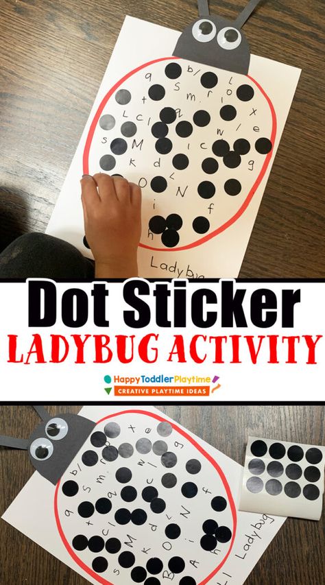 Dot Sticker Ladybug: Letter L Activity for Preschoolers - Happy Toddler Playtime Letter Sorting Activities For Preschool, Letter L Ideas For Preschool, Letter L Lesson Plans For Preschool, Letter L Activity For Preschoolers, Preschool Letter L Crafts, L Preschool Craft, Letter L Activities For Kindergarten, Preschool Letter L Activities, Letter L Preschool Activities