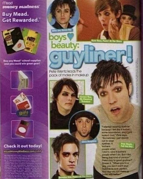 Emo Band Posters, Emo Magazine, Fob Fanart, Myspace Emo, 2000s Magazines, Real Aesthetic, Teen Magazines, Makeup Magazine, 2000s Girl