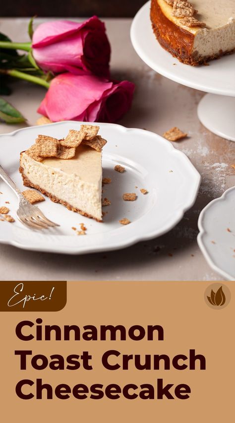 Cereal Crust Cheesecake, Cereal Cheesecake Recipes, Cinnamon Toast Crunch Crust, No Bake Cinnamon Toast Crunch Cheesecake, Cinnamon Crunch Cheesecake, Cinnamon Toast Crunch Cereal Recipes, Cinnamon Toast Cheesecake, Cinnamon Toast Crunch Cheesecake Recipe, Diy Deserts