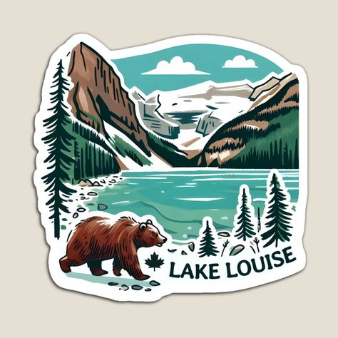 Get my art printed on awesome products. Support me at Redbubble #RBandME: https://www.redbubble.com/i/magnet/Lake-Louise-Alberta-Canada-Watercolour-by-HowToCanadian/154548012.TBCTK?asc=u Canadian Aesthetic, Canada Stickers, Lake Louise Canada, Highlights Cover, Blue Sapphire Pendant, Watercolor Stickers, Outdoor Stickers, Saved Pins, Sticker Ideas