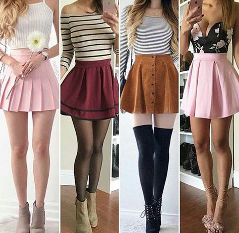 Preppy Outfit Ideas, Outfit Ideas For Fall, Fall Outfit Ideas, Crop Top Outfits, Preppy Outfit, Pinterest Outfits, Cute Skirts, Teenage Fashion Outfits, Girly Outfits