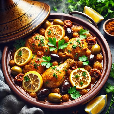 Here’s a traditional Moroccan Chicken Tagine recipe with a step-by-step guide for preparation. You can use a tagine pot or a regular heavy-bottomed pot if you don't have a tagine. This recipe is a classic way to enjoy the rich flavors of Morocco. Tangine Chicken Recipe, Tagine Recipes Chicken, Moroccan Chicken Tagine, Tagine Pot, Moroccan Tagine, Gourmet Dishes, Chicken Tagine, Tagine Recipes, Moroccan Chicken