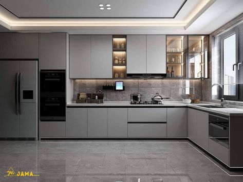 Modern Cabinetry, Model Kitchen, Серая Кухня, Desain Pantry, Kitchen Modular, Kabinet Dapur, Modern Kitchen Cabinet Design, Meal Preparation, Modern Kitchen Interiors