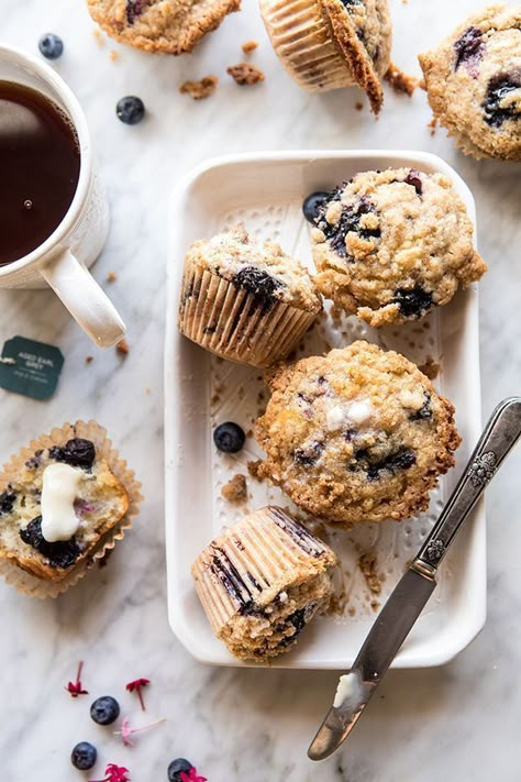 Recipe Box: Earl Grey Blueberry Muffins | Lauren Conrad | Bloglovin’ #breakfast #foodie Baking Recipes Blueberry, Frozen Blueberry Muffins, Homemade Muffins Recipe, Best Blueberry Muffins, Muffin Recipes Blueberry, Homemade Muffins, Blueberry Muffins, Earl Grey, Eat Smarter