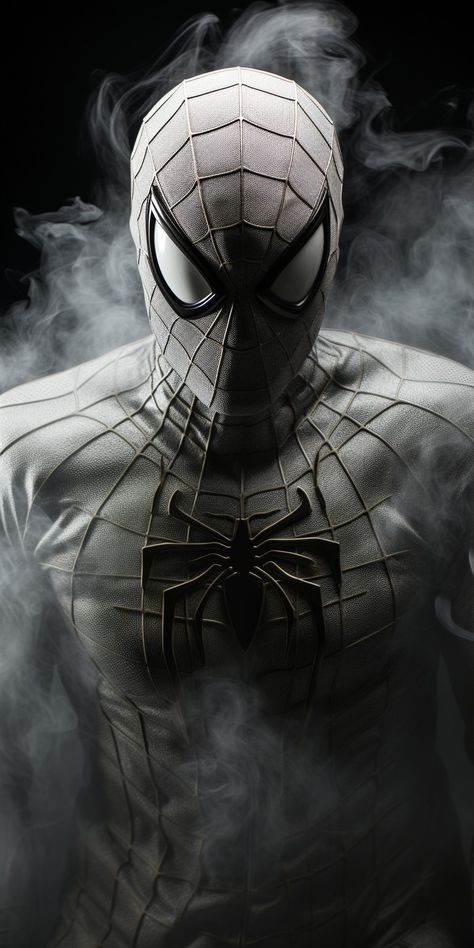 #Spider-Man #marvel#avengers #wallpaper Spiderman Wallpaper Black And White, White Spiderman Wallpaper, Black Spider Man Wallpaper, Spiderman 3d Wallpaper, Spiderman Black And White, Black And White Spiderman, Black Spiderman Wallpaper, Wallpaper Marvel Avengers, Grey Spiderman