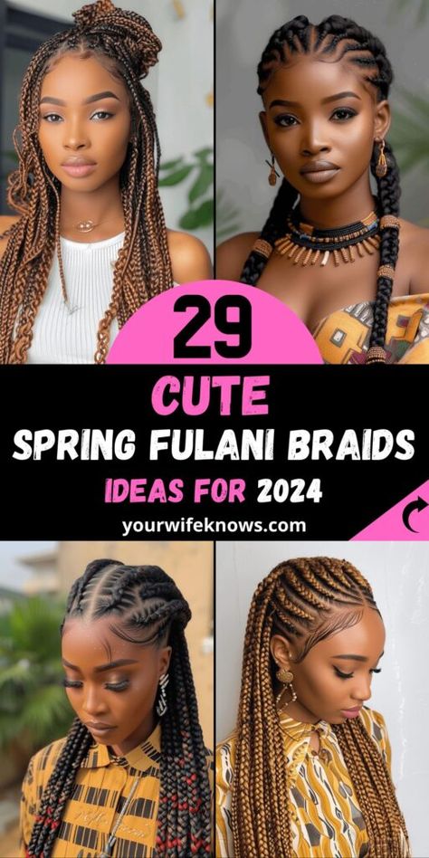 The Enchanting World of Fulani Braids Hairstyles for 2024 Braided Hairstyles 2024, Braids With Heart, Fulani Braids Hairstyles, Sleek Bun Hairstyles, Hair Braid Designs, Chocolate Brown Hair Color, Soft Blonde, Fulani Braids, Midlength Haircuts