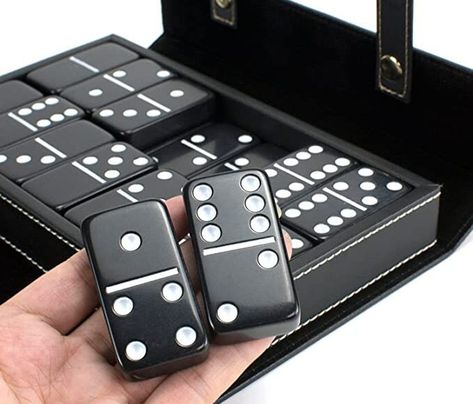 How To Play Dominoes, Domino Set, Domino Games, Tile Games, Dominoes Set, Numbers For Kids, Friends Party, Pearl Leather, Adult Games