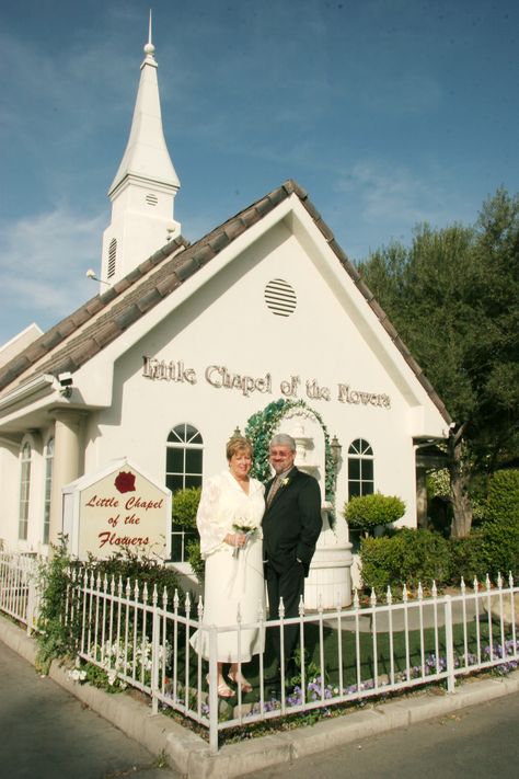 Our wedding at Chapel of the Flowers in Las Vegas Chapel Flowers, Las Vegas Elvis, Las Vegas Images, White Wedding Chapel, Bean Pie, Las Vegas Wedding Chapel, Vegas Wedding Chapel, Little White Chapel, White Chapel