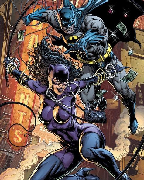 My tiny contribution to #batman issue 50. I wanted to draw the purple #catwoman costume made famous by Jim Balent. And draw the grey and blue 90s version of Batman. #art #comicbooks #comics #dccomics #design Jason Fabok, Catwoman Comic, Catwoman Cosplay, Batman Poster, Univers Dc, Batman Artwork, Batman And Catwoman, Arte Dc Comics, Batman Comic Art