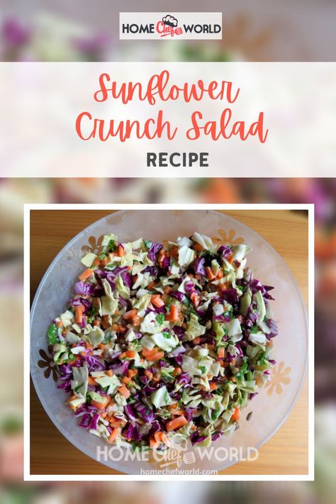 Sunflower Crunch Chopped Salad, Sunflower Salad Recipe, Sunflower Crunch Salad Dressing, Sunflower Seed Salad Recipes, Recipes With Sunflower Seeds, Sunflower Seeds Recipes, Sunflower Crunch Salad, Sunflower Recipes, Sunflower Seed Salad