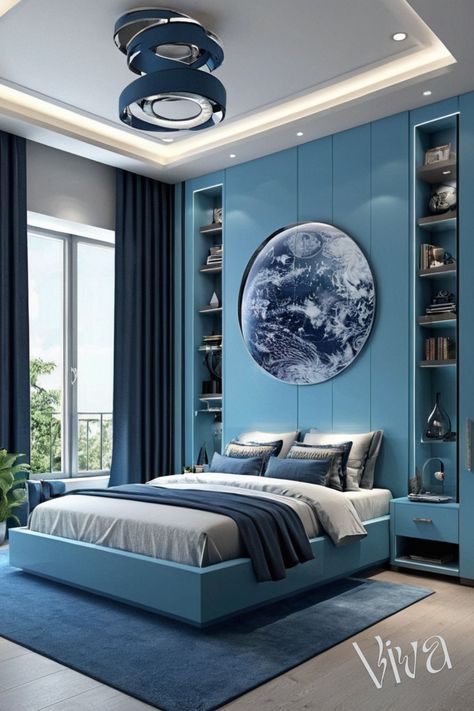 #design    #bedroom    #boys     #blue     #viva Boys Bedroom Light, Young Boys Bedroom, Light Blue Bedroom, Blue Boys Bedroom, Teenager Bedroom Boy, Teen Boy Bedroom, Boy Bedroom, White Room, Boy Blue