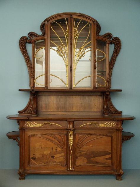 Art nouveau sideboard, Emile Galle, ca. 1903, Virginia Museum of Fine Arts, Richmond, VA | JV Nouveau Furniture, Emile Galle, Nut House, Art Nouveau Furniture, Bijoux Art Nouveau, Art Nouveau Decor, Art Nouveau Architecture, Deco Retro, Art Nouveau Design