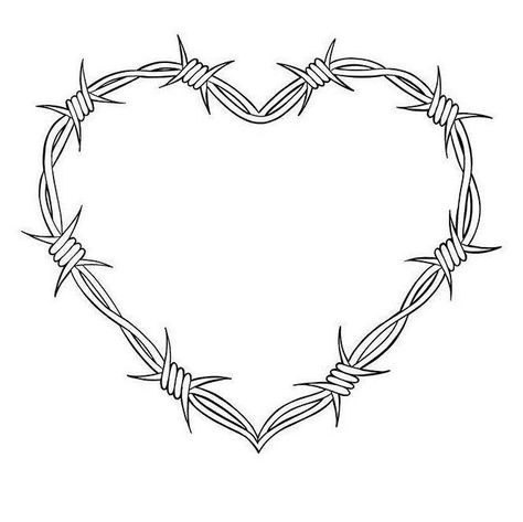 Barbed Wire Heart Tattoo Design, Barbwire Heart Tattoo Design, Barbwire Heart Tattoo Knee, Bob Wire Heart Tattoo, Barbed Wire Elbow Tattoo, Heart Barbed Wire Tattoo, Heart With Thorns Tattoo, Barb Wire Heart Tattoo, Barbwire Heart Tattoo