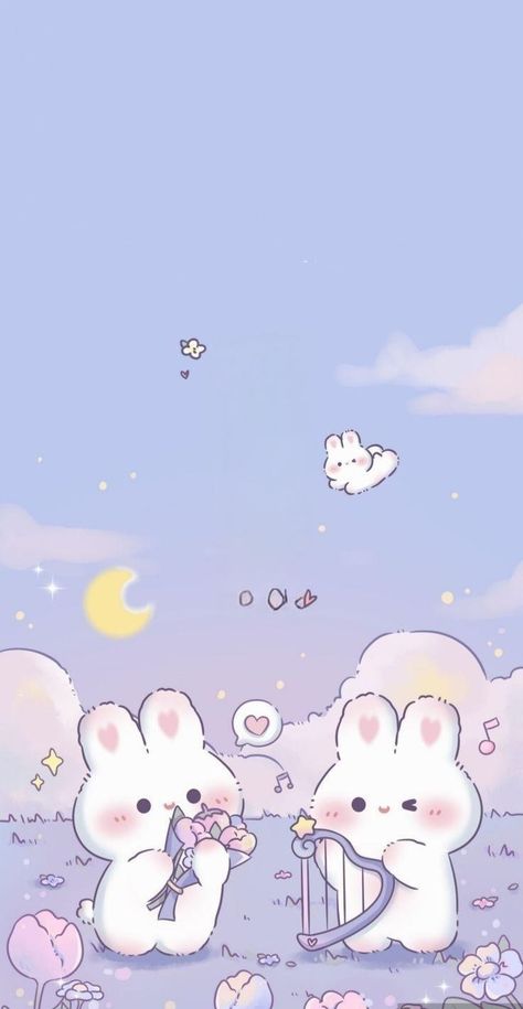 Jenni Illustrations, Rabbit Wallpaper, Cute Owls Wallpaper, Arte Do Kawaii, 3d Wallpaper Iphone, Owl Wallpaper, Cute Mobile Wallpapers, Bunny Wallpaper, Recent Anime