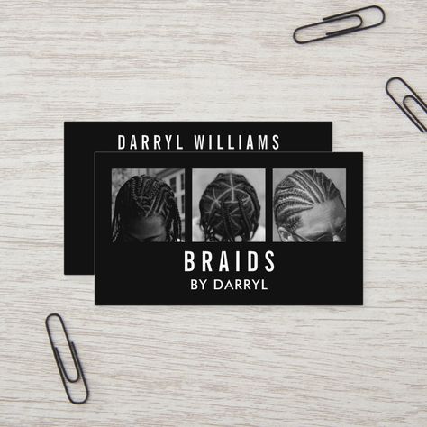 Braids Business, Hair Braider, Stylist Business Cards, Hairstylist Business Cards, Hair Stylist Business, Afro Hair, Afro Hairstyles, Hair Stylist, Business Card