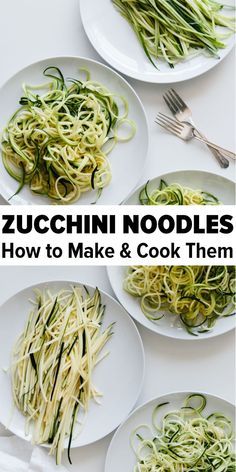 Cook Zucchini Noodles, Cook Zucchini, Zucchini Noodle Recipes, Zoodle Recipes, Recipes Learn, Keto Vegan, Spiralizer Recipes, Resep Diet, Veggie Noodles