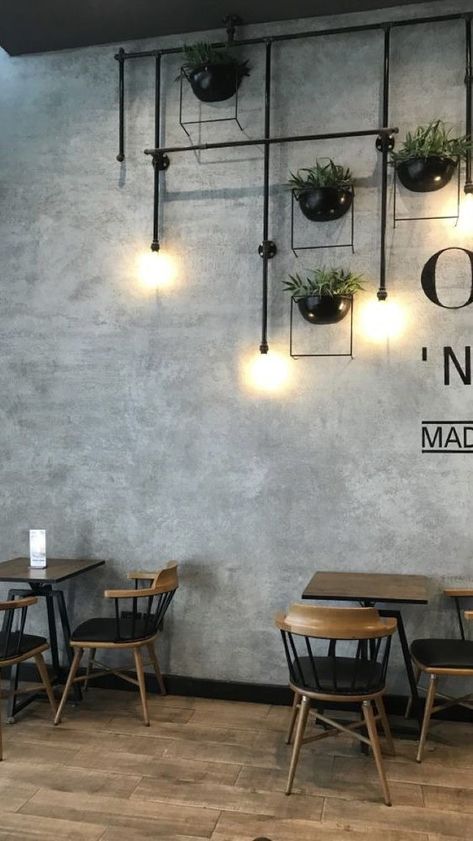 Small Cafe Wall Design, Coffeshop Interior Design Ideas, Dining Room Theme Ideas, Coffee Shop Industrial Design, Small Cafe Decor, Cafe Wall Design Ideas Interiors, Simple Restaurant Design, Coffee Shop Wall Design, Restaurant Wall Painting Ideas