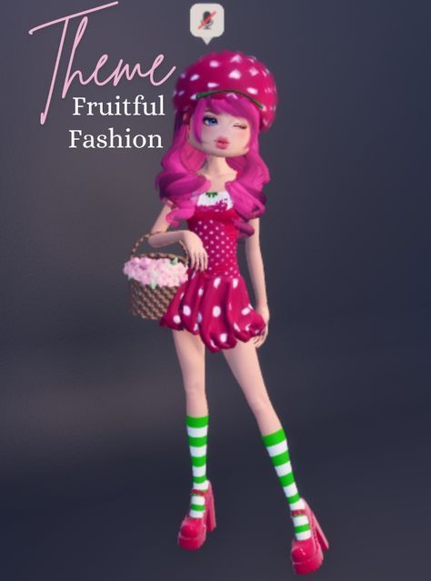 Dress To Impress Outfits Roblox Game Theme Fruitful Fashion, Fruitful Fashion Outfit Dress To Impress, Dti Strawberry Outfit, Dti Outfits Fruitful Fashion, Dti Outfit Fruitful Fashion, Dress To Impress Fruitful Fashion Theme, Fruit Fashion Dress To Impress, Dti Theme Fruitful Fashion, Strawberry Dress To Impress