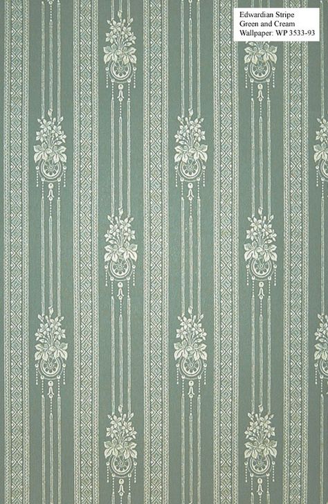 Wallpaper for Traditional Home - 1900's to 1920's - Edwardian Stripe: Victorian Wallpaper Pattern, Edwardian Pattern, Edwardian Wallpaper, Victorian Wallpaper, Stripe Wallpaper, Border Embroidery Designs, Textile Pattern Design, Digital Borders Design, Traditional Home