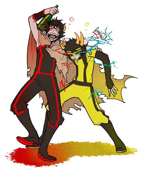 Best friends until the toilet-hurling end, The Signless and The Helmsman, one of the best friendships on Homestuck Homestuck Ancestors, Homestuck Trolls, Homestuck Characters, Home Stuck, Drinking Buddies, Best Friendship, Homestuck, Image Boards, Anime Images