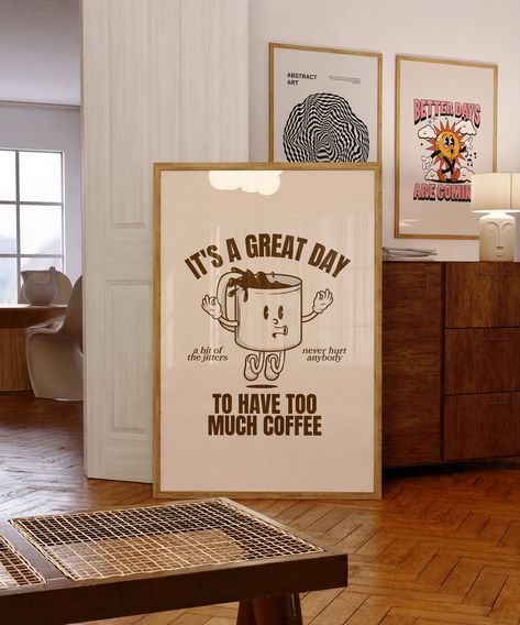 ✅⬆️CLICK THE LINK!!⬆️ . Perfect for your coffee shop, kitchen, or home office. #coffee #coffeequote . #Cool_Kitchen_Art #Retro_Kitchen_Prints #Fun_Coffee_Quotes #Fun_Wall_Prints Retro Kitchen Prints, Cool Kitchen Art, Fun Coffee Quotes, Fun Kitchen Art, Fun Wall Prints, Kitchen Art Ideas, Coffee Bar Art, Funny Coffee Signs, Great Day