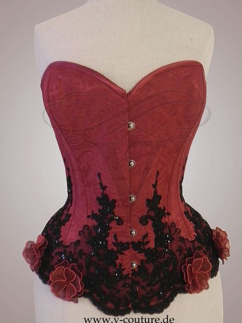 Butterfly Corset, Otherworldly Beauty, Material Things, Waist Belts, Boutique Couture, Red Corset, Corset Fashion, Steampunk Costume, Corsets And Bustiers